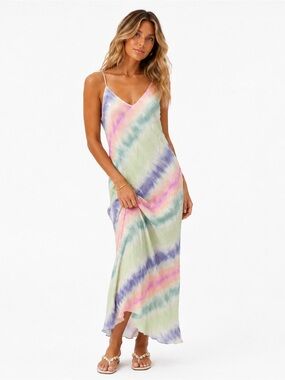 Pastel Tie Dye Maxi Slip Dress 🌈